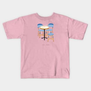 Parisian Cafe Chairs, Paris, France Kids T-Shirt